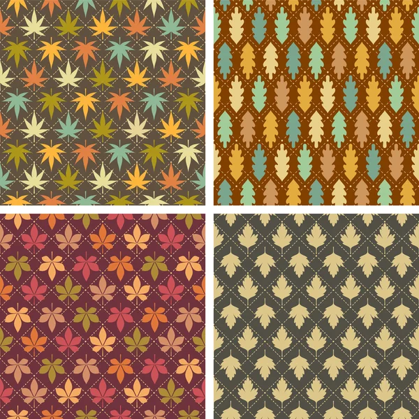 Colorful leaves patterns Royalty Free Stock Vectors