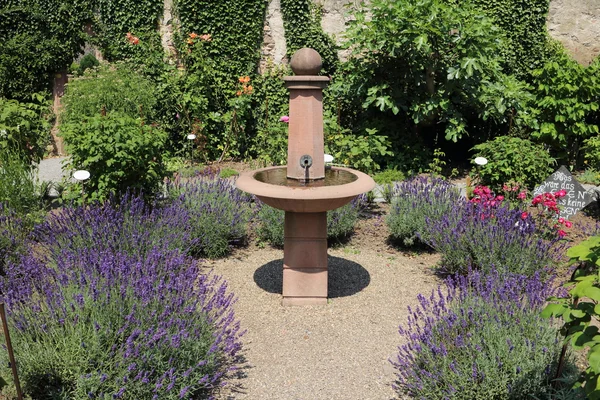 Gartenbrunnen Stockfoto
