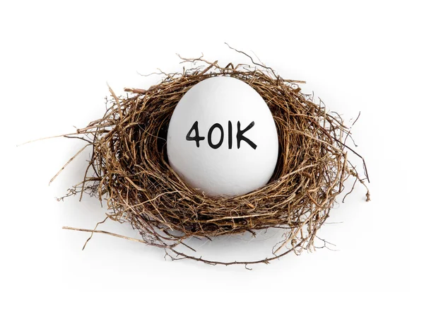 401k-둥지 계란 로열티 프리 스톡 이미지