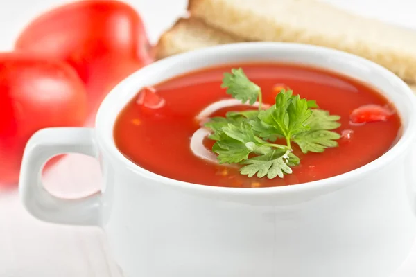 Tomato gazpacho soup — Stock Photo, Image