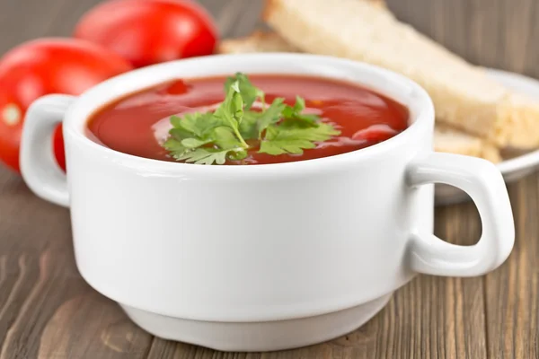 Tomato gazpacho soup — Stock Photo, Image