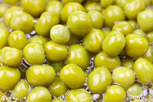 Canned green peas — Stock Photo, Image