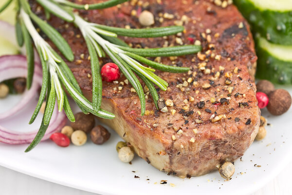 Grilled Steak Meat. Barbecue