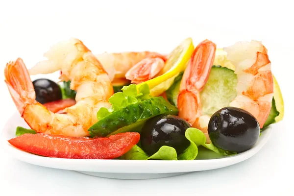 Vitamin salad with shrimps — Stock Photo, Image