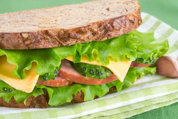 Sandwich with ham — Stock Photo, Image