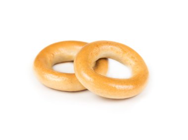 Beyaz arka plan üzerinde izole simit
