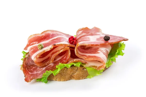 Canape with bacon — Stock Photo, Image