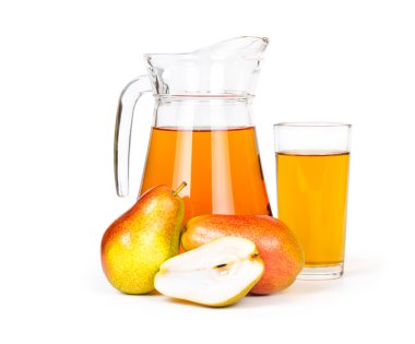 armut suyu üzerinde beyaz izole