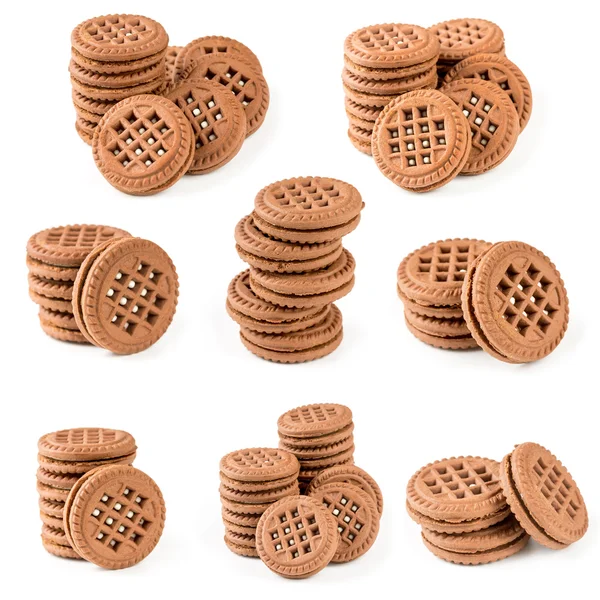 Set of chocolate cookies — Stock Photo, Image