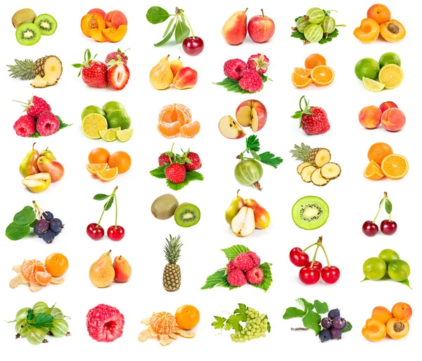 Conjunto de frutas e bagas — Fotografia de Stock