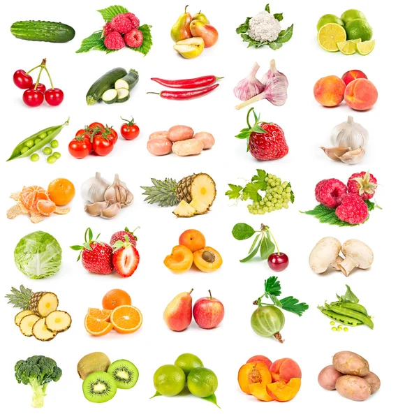 Set of fresh vegetables and fruits — Stock Photo, Image