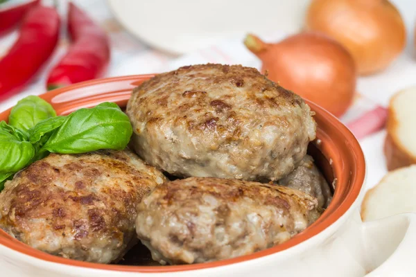 Costeletas de carne frita — Fotografia de Stock