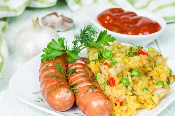 Arroz com legumes — Fotografia de Stock