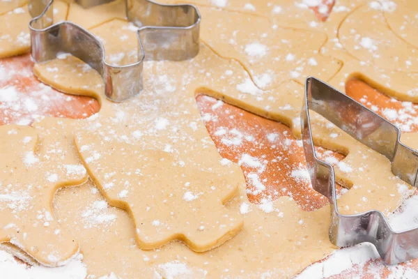 A folyamat a házi karácsonyi süti sütés. — Stock Fotó