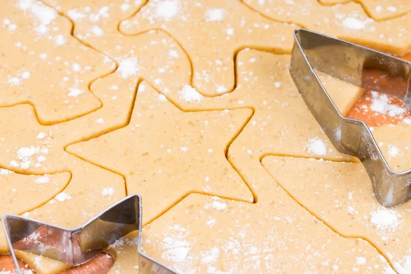 The process of baking Christmas cookies. — Stock Photo, Image