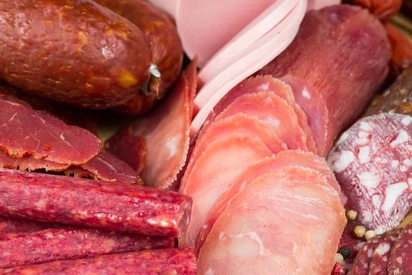 Sausages close up — Stock Photo, Image