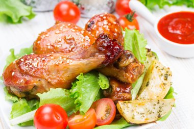 bacaklar teriyaki sos ile