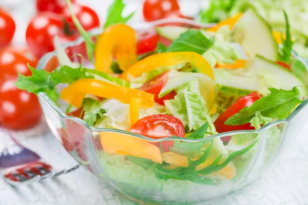 Taze sebzeli sağlıklı salata. — Stok fotoğraf