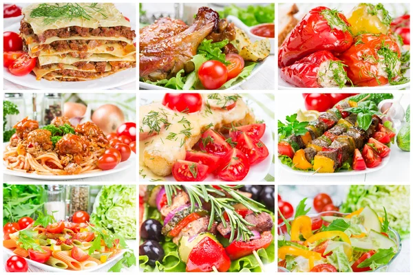 Collage van voedsel — Stockfoto