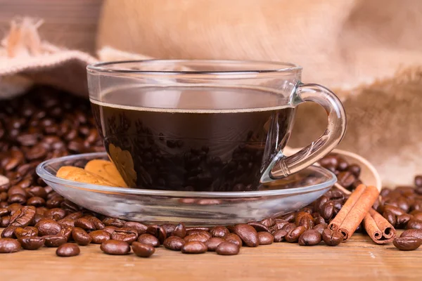 Cup of black coffee — Stock Photo, Image