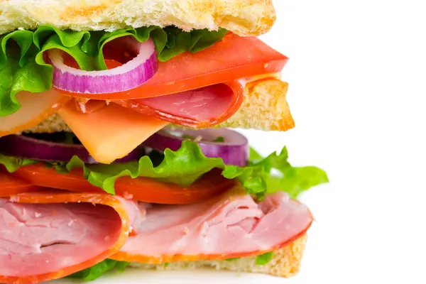 Sandwich with ham — Stock Photo, Image