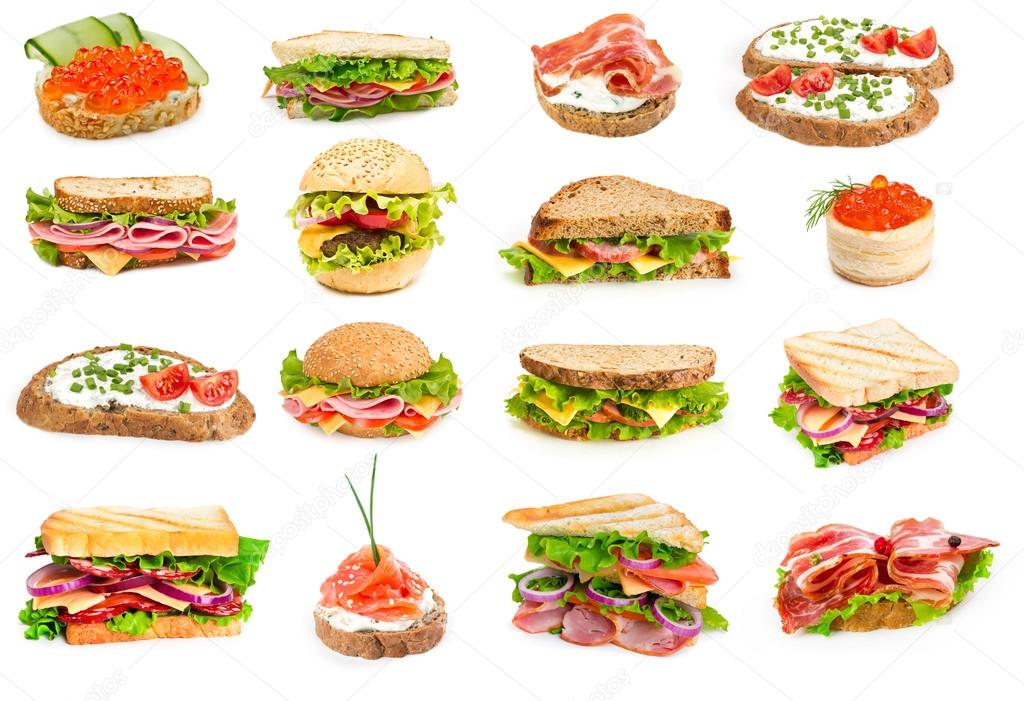 Collage of sandwiches