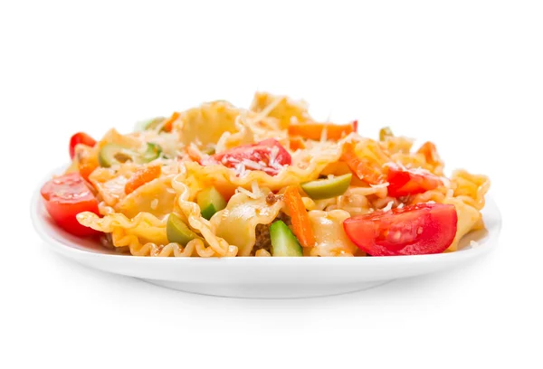 Nudeln mit Tomaten — Stockfoto