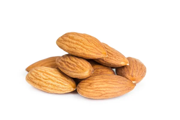 Almond nuts isolated on white — Stock Photo, Image