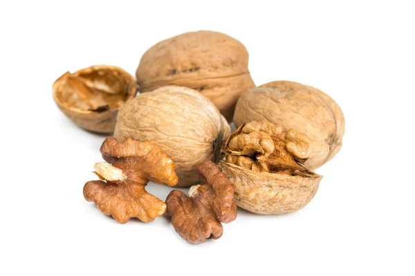 Walnuts isolated on white — Stock Photo, Image