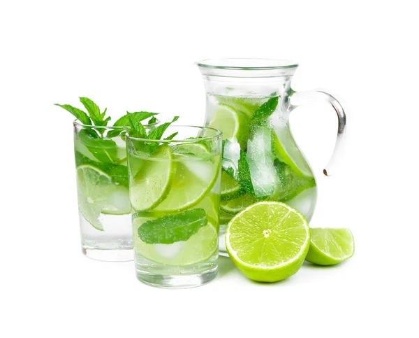 Saft mit Limette und Minze — Stockfoto