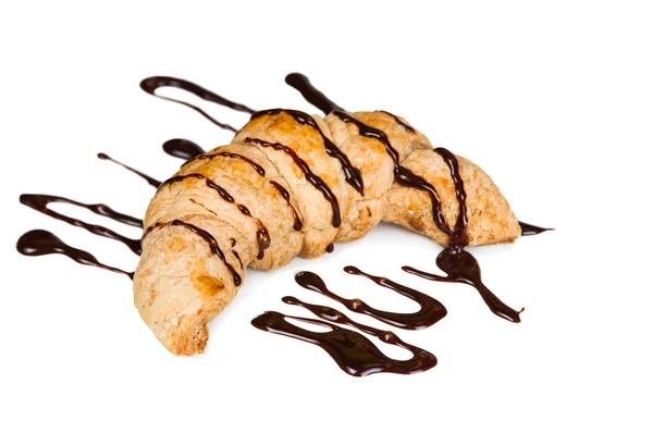 Croissant with chocolate — Stock Photo, Image