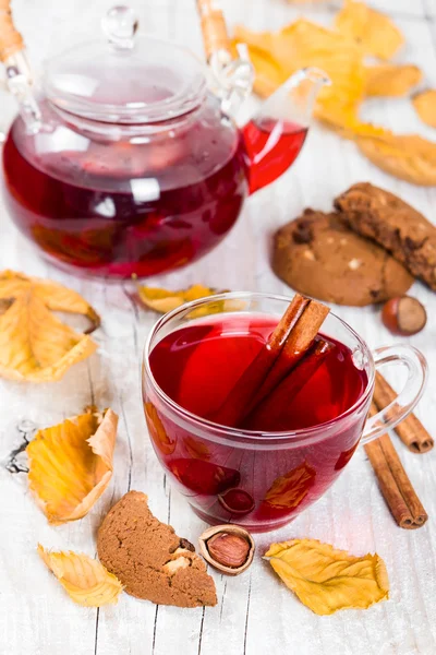 Té de frutas con galletas — Foto de Stock