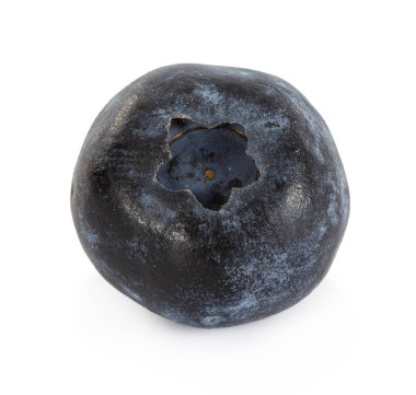 Beyaz arka planda izole edilmiş olgun bir yabanmersini. Yüksek alan derinliği.