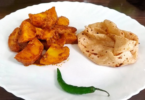 Raw Banana Sabzi Eller Kachhe Kele Sabji Populär Kuststater Indien — Stockfoto