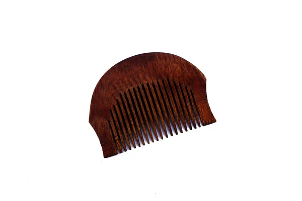 Wooden Comb Hair Beard Isolated White Background — Stock Fotó