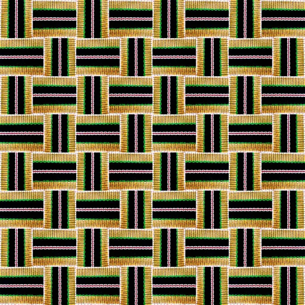 Seamless Pattern Horizontal Vertical Colored Segments — Stock fotografie