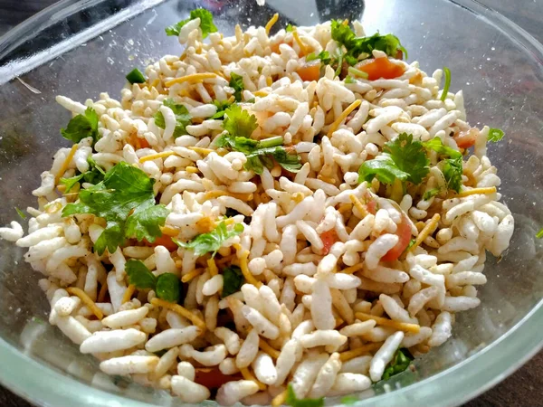 Das Bhelpuri Chaat Chat Ist Ein Schmackhaftes Indisches Essen Straßenrand — Stockfoto