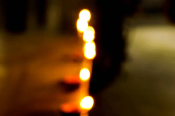 Diwali Festival Lights Bookeh Clay Lamps Deepa Indians Light Homes — Stock Fotó