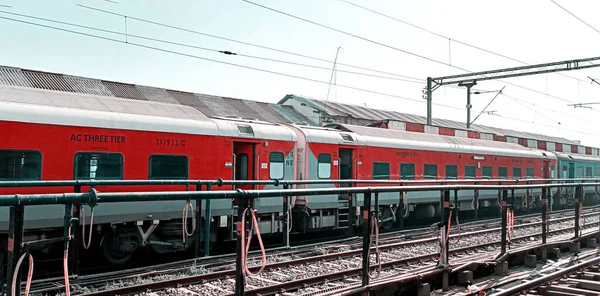Coach Indian Train Station India — Fotografia de Stock