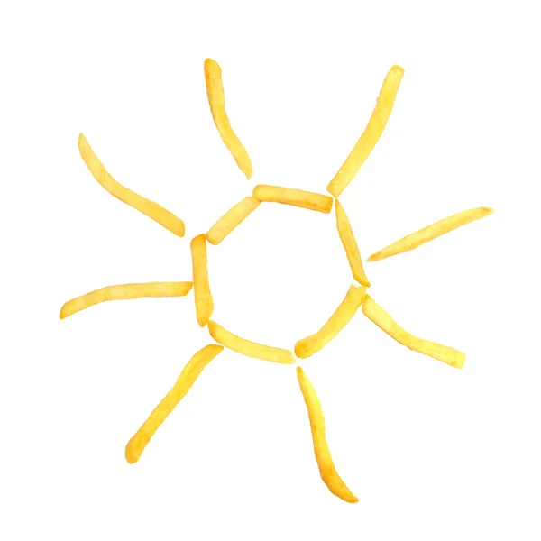 L'image du soleil des frites — Photo