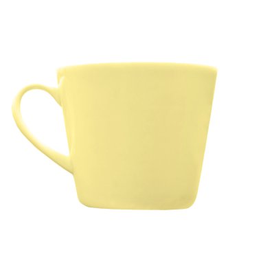 üzerinde beyaz izole sarı kupa