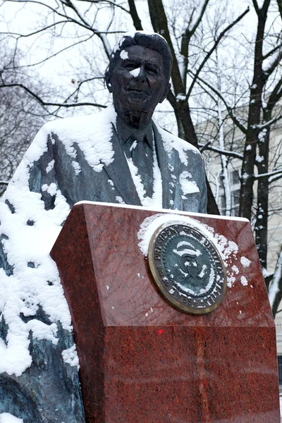 Ronald Reagan statue in Poland — Stock Photo, Image