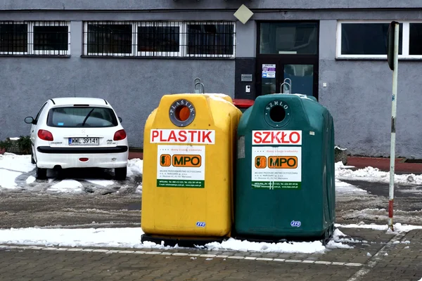 Lagerplatser för att separera avfall — Stockfoto