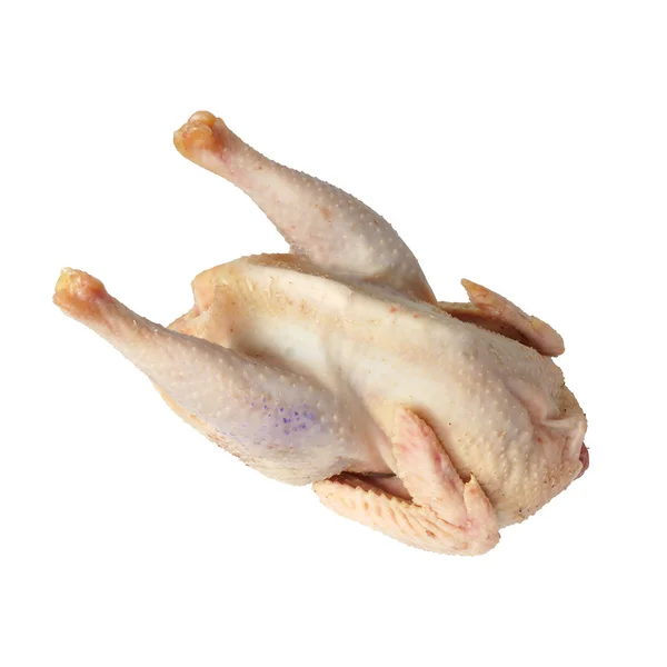 Pollo crudo, aislado en el blanco —  Fotos de Stock
