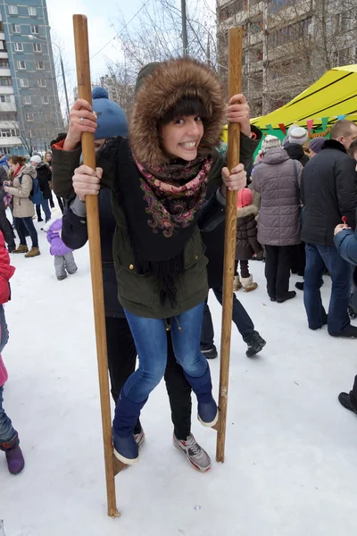 在俄罗斯 shrovetide — 图库照片