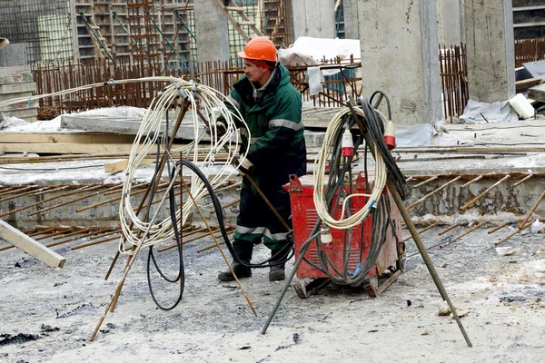 Trabalhadores da construção — Fotografia de Stock