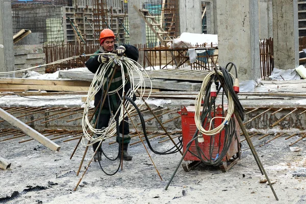 Trabalhadores da construção — Fotografia de Stock