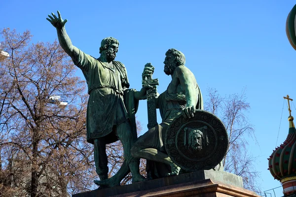 米宁和波扎尔斯基的雕像 — 图库照片
