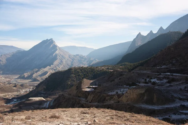 Ένα Ταξίδι Στο Νταγκεστάν Στον Καύκασο Στη Ρωσία Χειμώνας Βουνά — Φωτογραφία Αρχείου