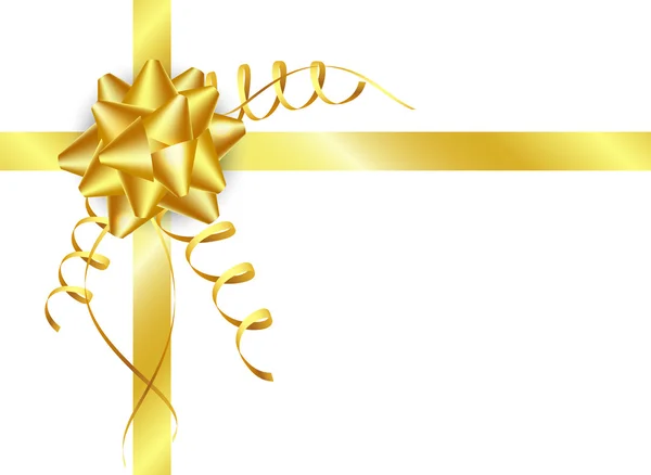 Fondo de Navidad con cinta dorada — Vector de stock